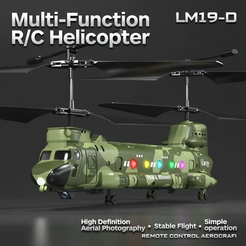 RC Helicopter LM19-D LED Lights 480P Camera Hd Aerial Photography 2.4g Remote Control Aircraft Model Toys for Boys Children Gift