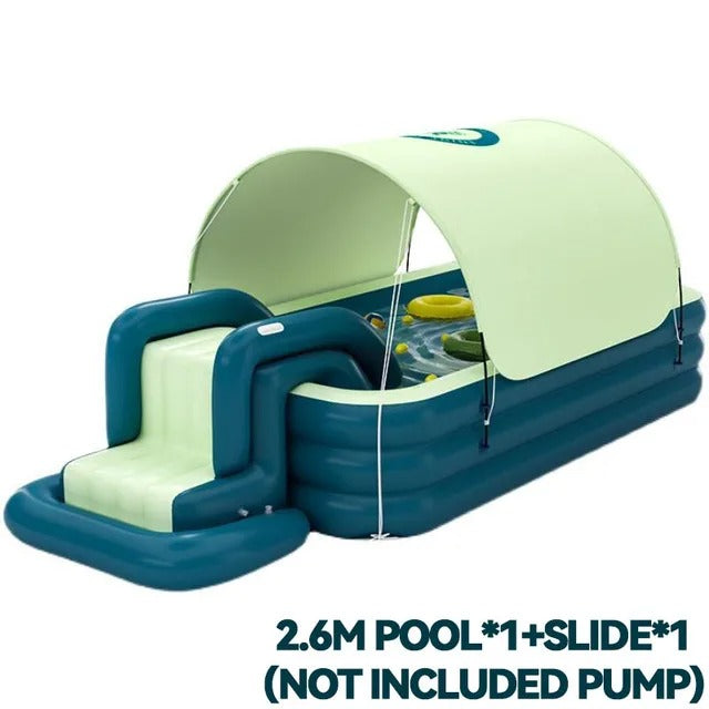 Large Summer Swimming Pool - Inflatable Large Pools For Family With Slides