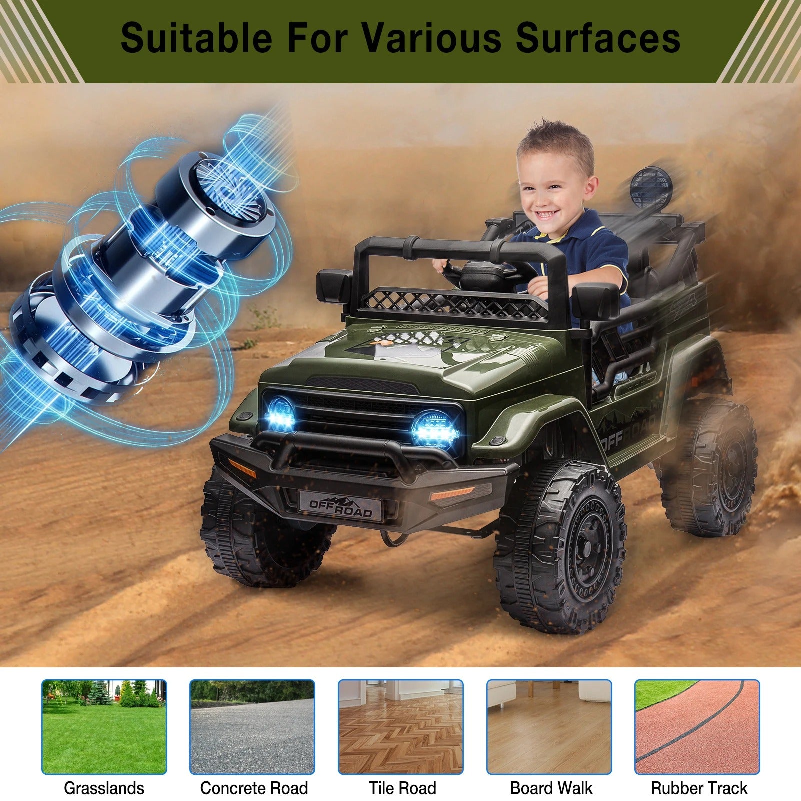 12V Kids Ride On Car/Truck with Remote Control(for 3+ Year Kids)