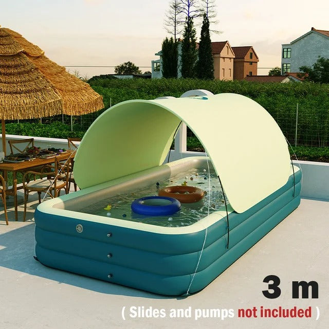 Large Summer Swimming Pool - Inflatable Large Pools For Family With Slides