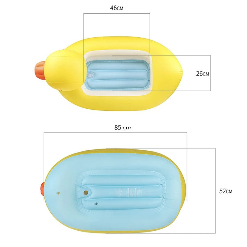 Infant Cartoon Inflatable Duck Bathing Pool (Suitable For 0-3 Years Old Baby)