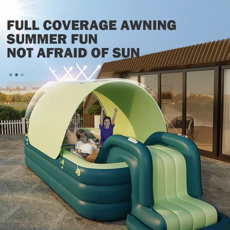 Large Summer Swimming Pool - Inflatable Large Pools For Family With Slides