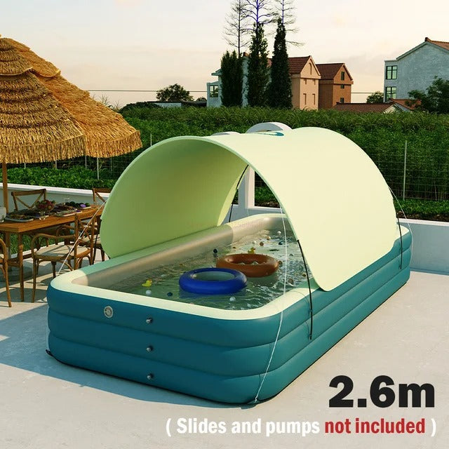 Large Summer Swimming Pool - Inflatable Large Pools For Family With Slides