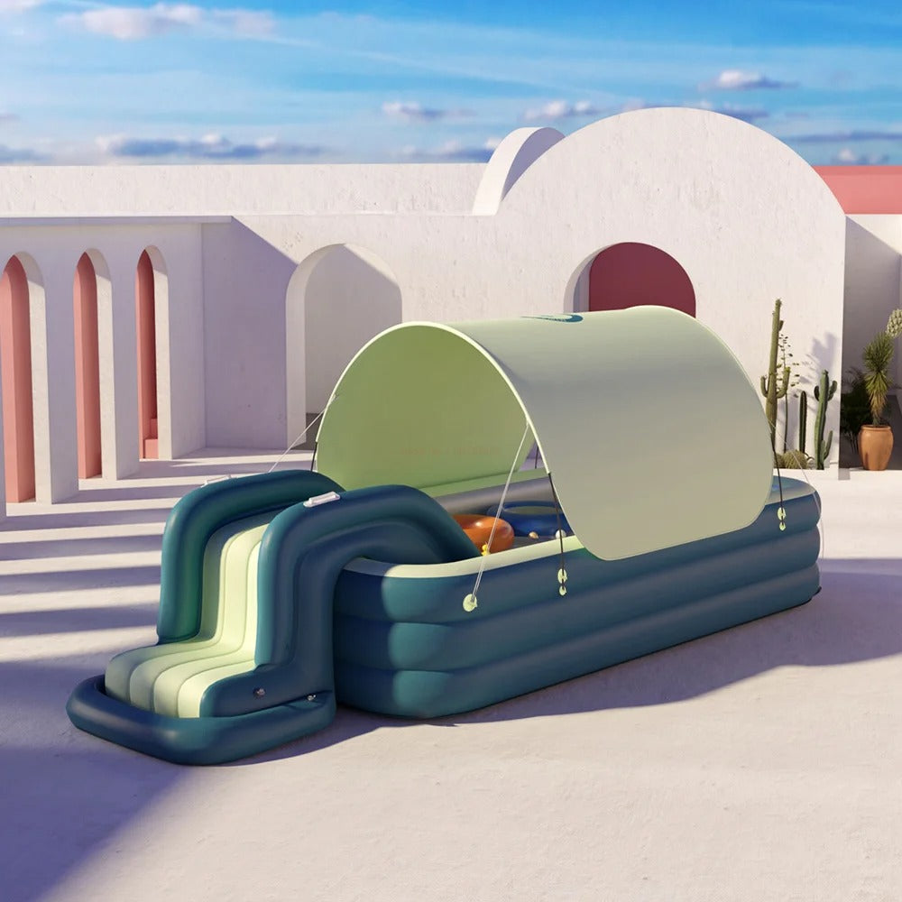 Large Summer Swimming Pool - Inflatable Large Pools For Family With Slides