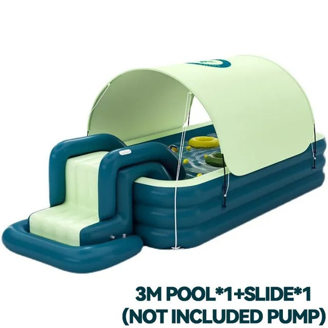Large Summer Swimming Pool - Inflatable Large Pools For Family With Slides