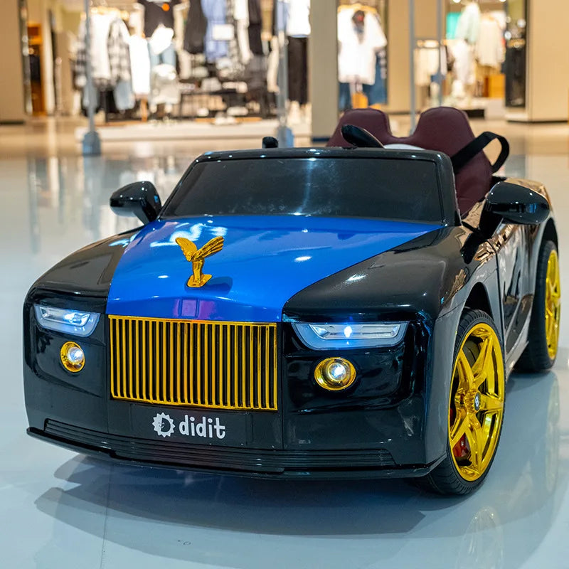 12V Electric 4-Wheel Ride-On Car for Ages 1–8 – Remote Control, Music & LED Lights