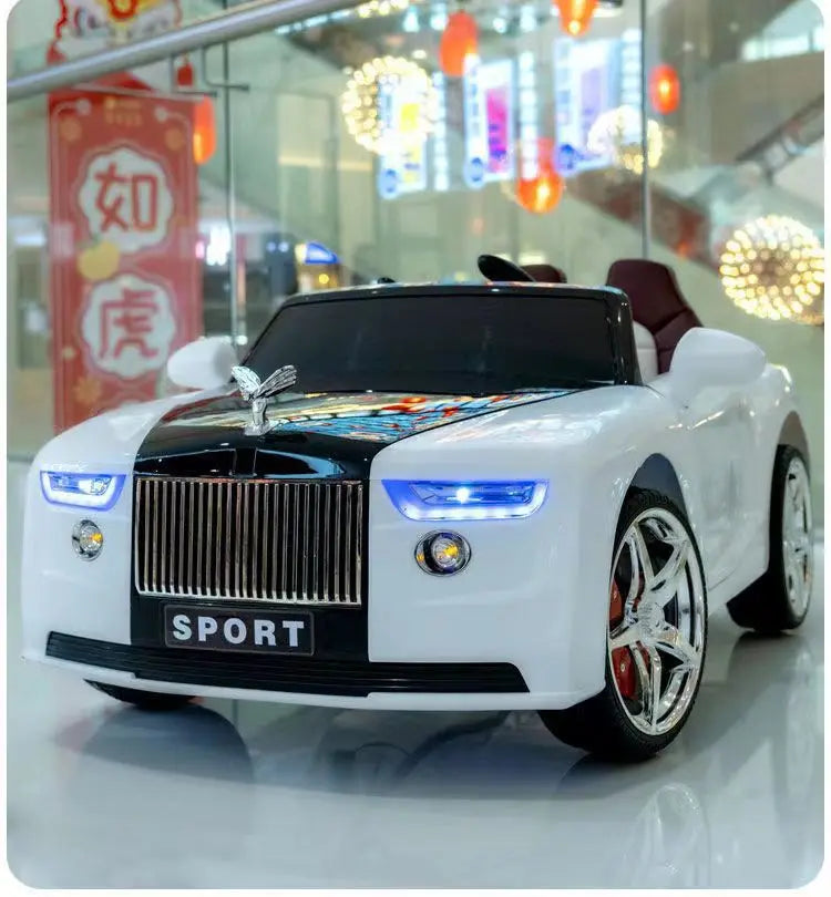 12V Electric 4-Wheel Ride-On Car for Ages 1–8 – Remote Control, Music & LED Lights