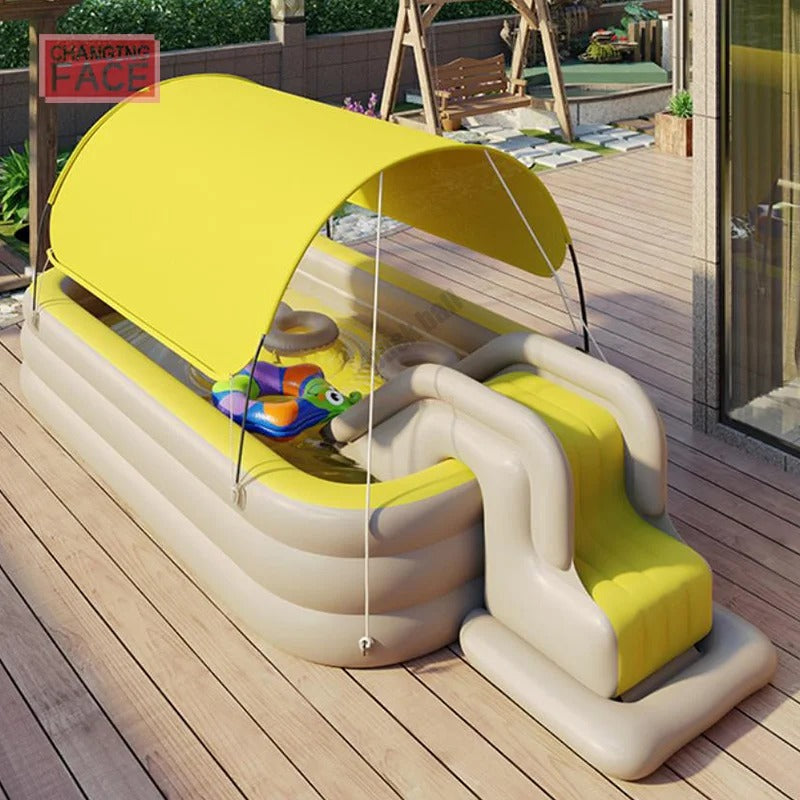 Large Summer Swimming Pool - Inflatable Large Pools For Family With Slides
