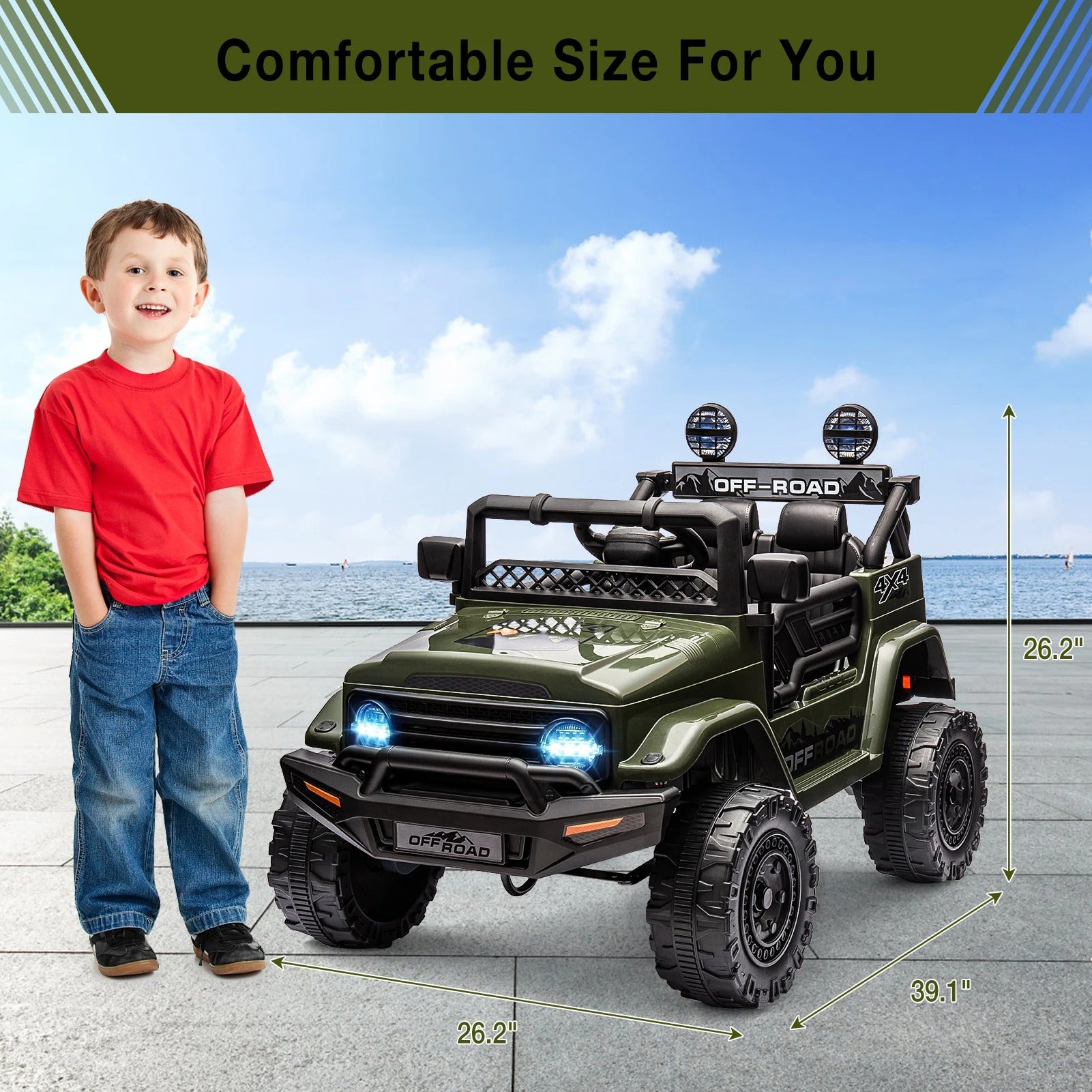 12V Kids Ride On Car/Truck with Remote Control(for 3+ Year Kids)