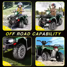 Kids 12V Ride-On ATV for Toddlers | Electric Vehicle with LED Lights, Music & Forward/Backward Drive