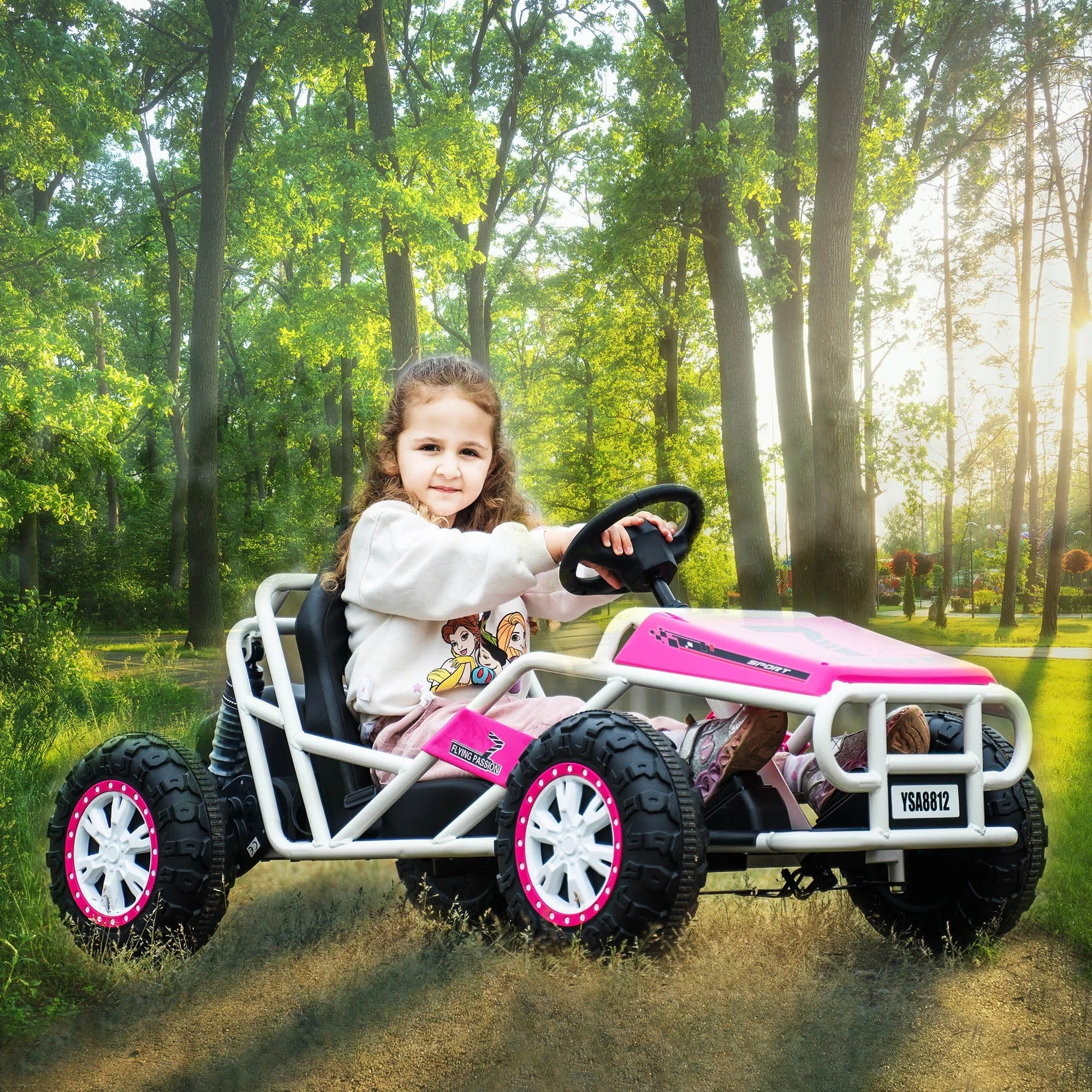 24V Ultimate Go-Kart Ride On for Big Kids - 6MPH Outdoor/Off-Road/Dirt Road Electric Adventure