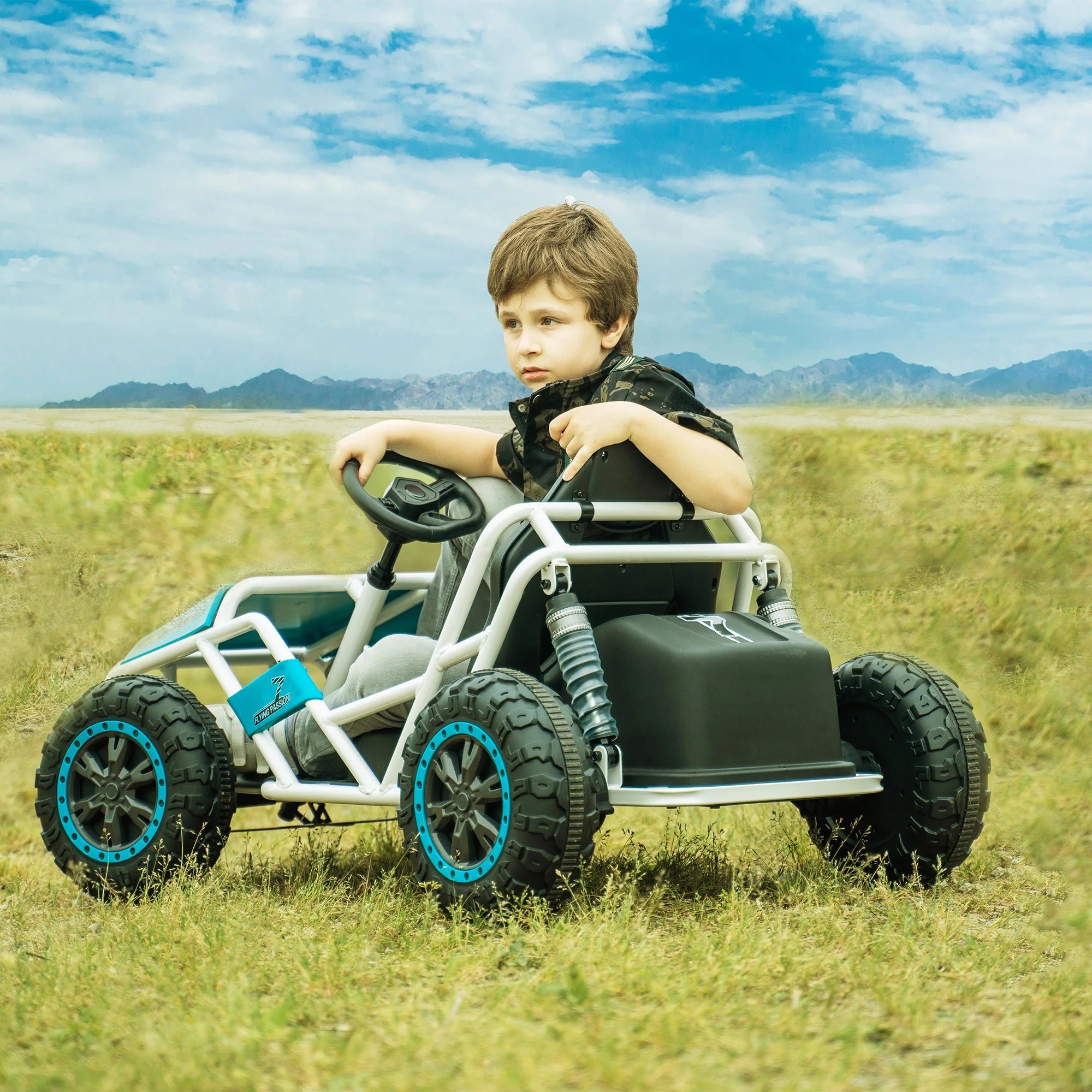 24V Ultimate Go-Kart Ride On for Big Kids - 6MPH Outdoor/Off-Road/Dirt Road Electric Adventure