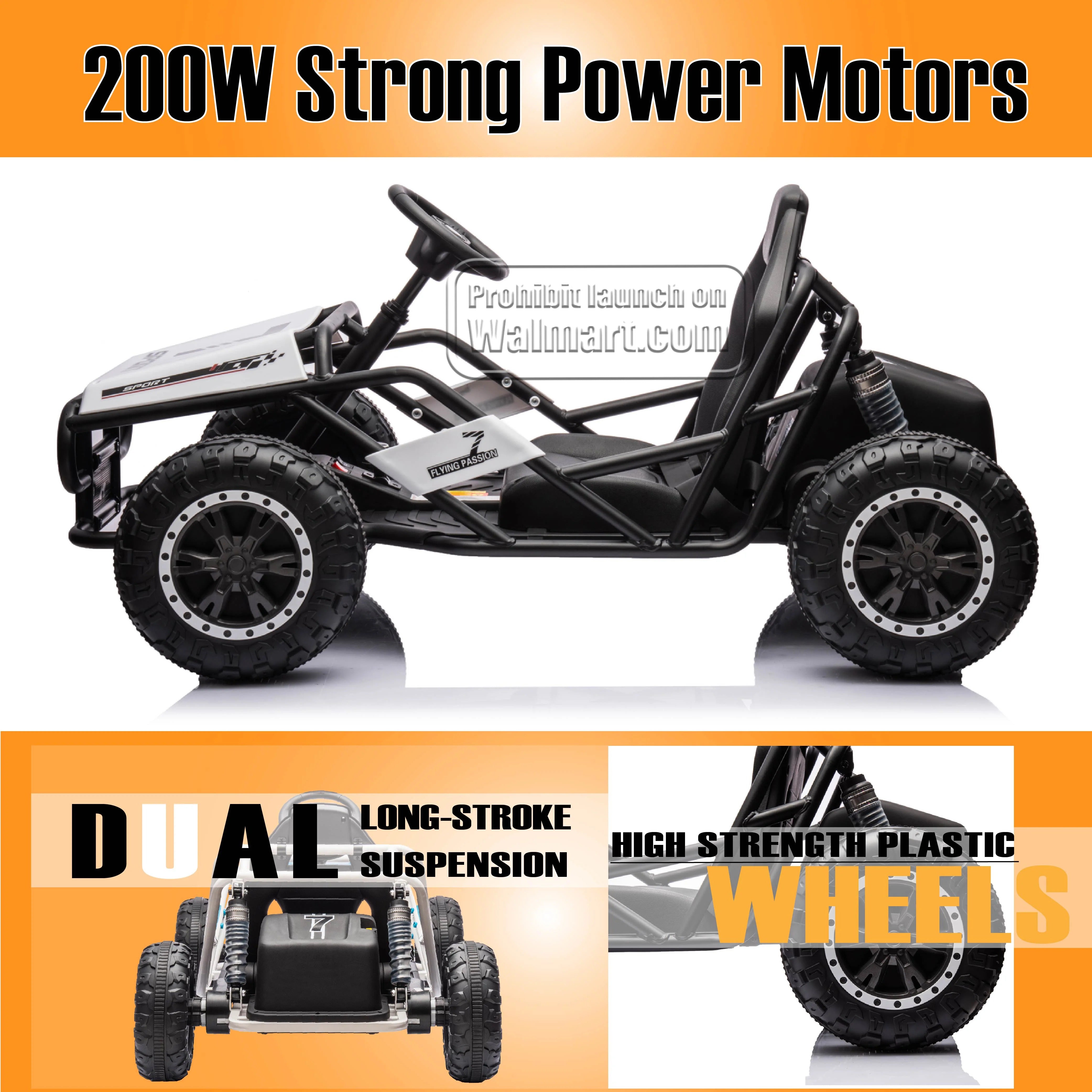 24V Ultimate Go-Kart Ride On for Big Kids - 6MPH Outdoor/Off-Road/Dirt Road Electric Adventure