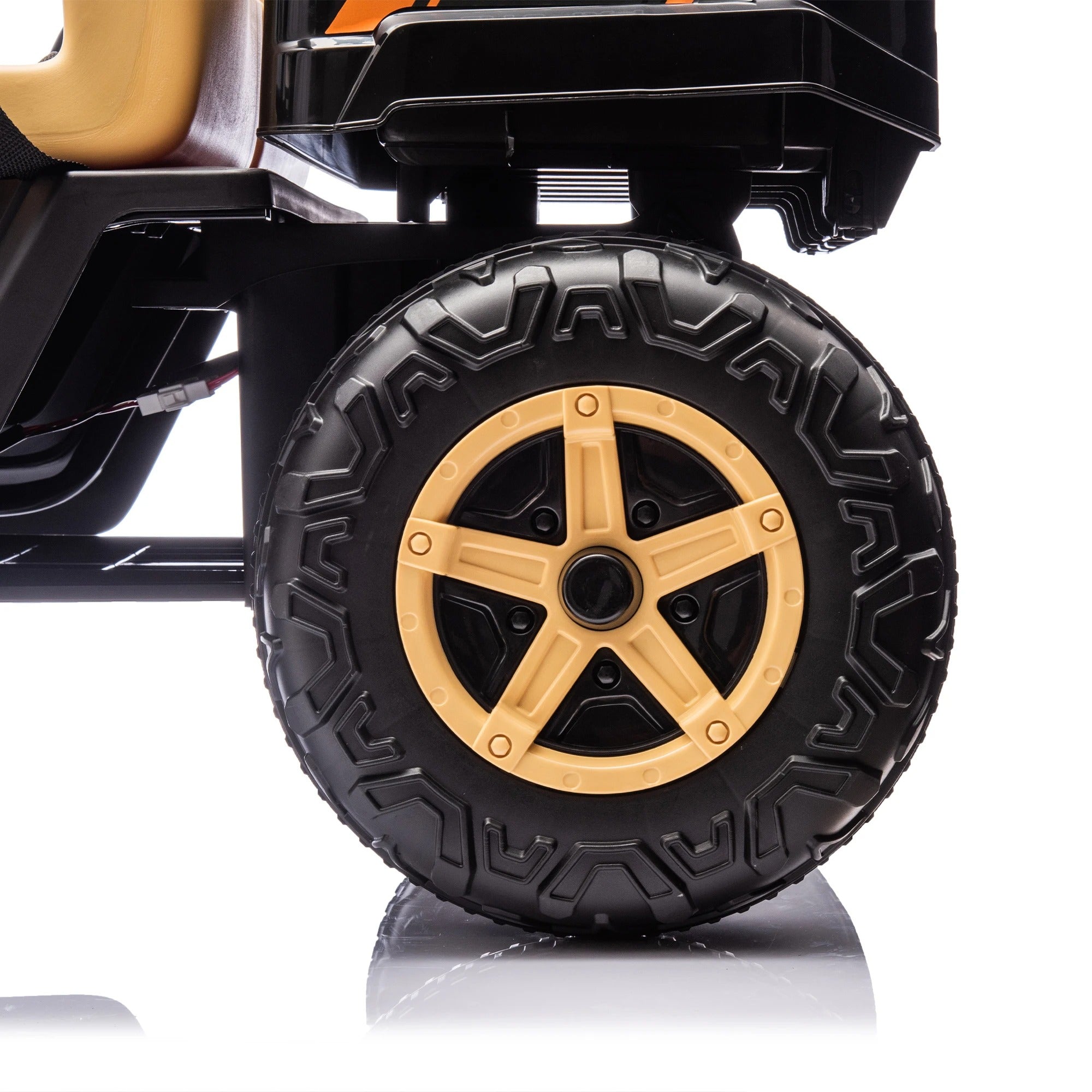 24V 2-Seater Kids Ride-On UTV โ Remote Control, Rear Suspension & Auto Tipping Bucket
