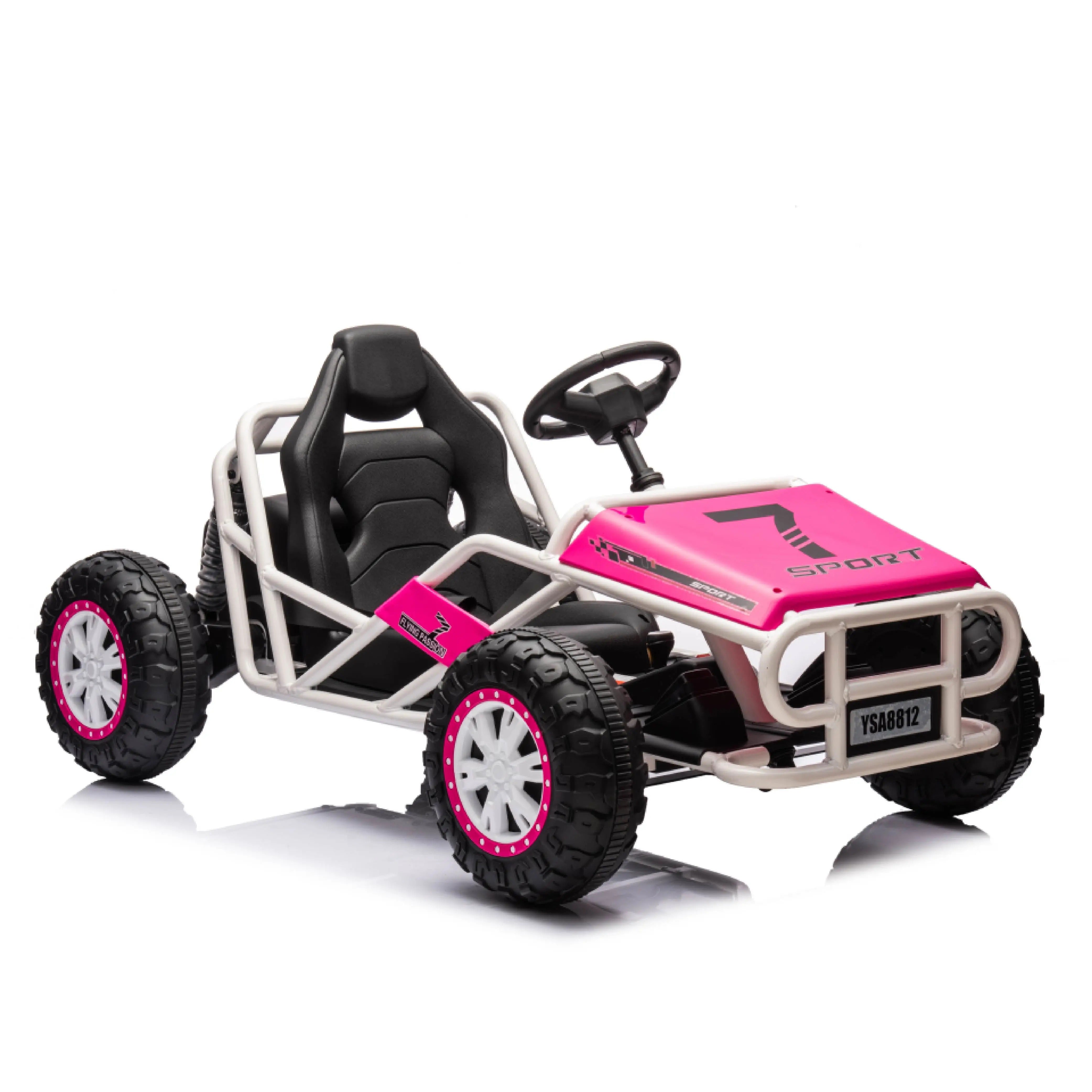 24V Ultimate Go-Kart Ride On for Big Kids - 6MPH Outdoor/Off-Road/Dirt Road Electric Adventure