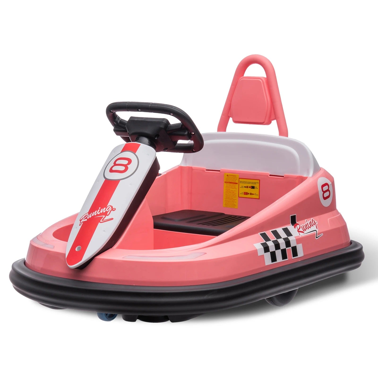Bumper Car for Toddlers - 6V Electric Ride On Toys for Kids with Lights and Music