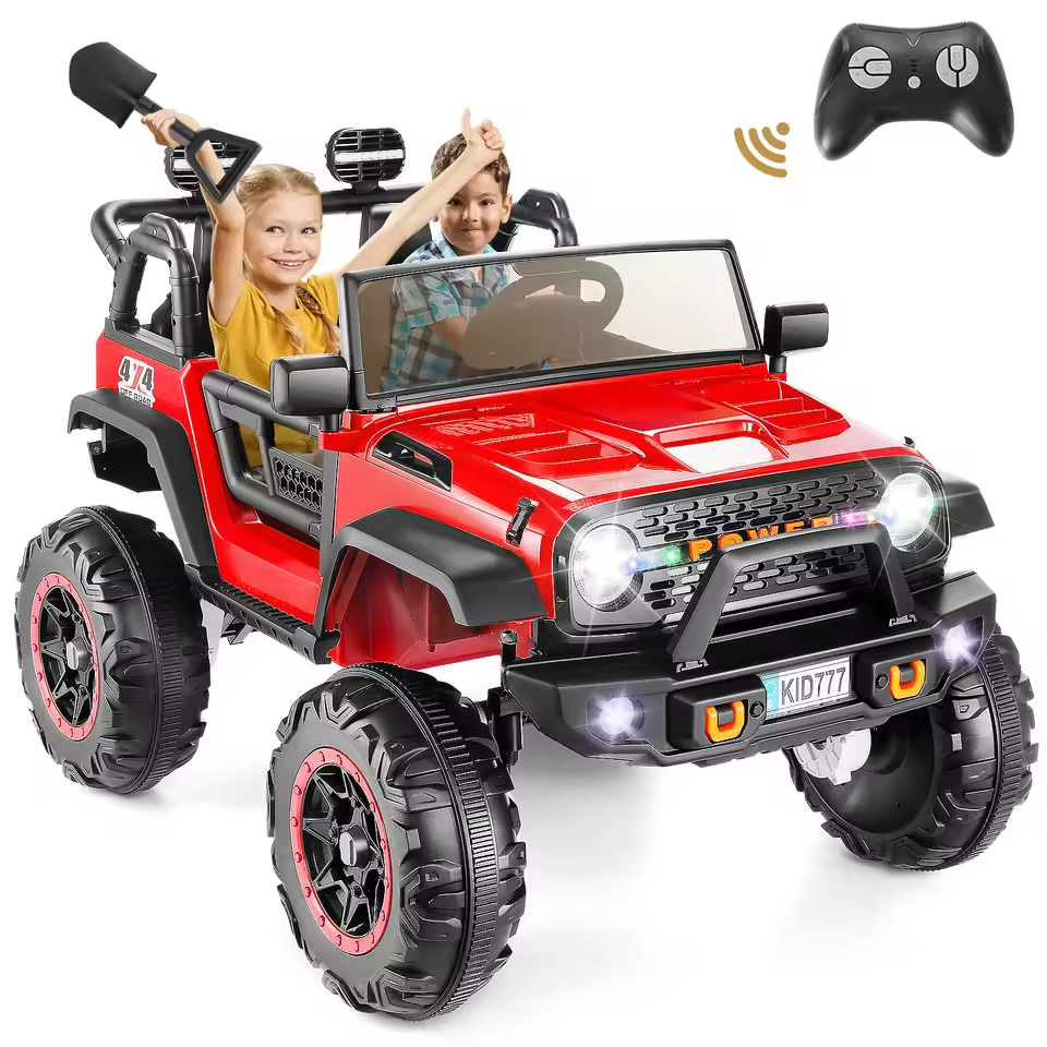 24V 2-Seater Kids Ride-On Jeep | 4×100W Motors, Remote Control, Music, 4WD/2WD