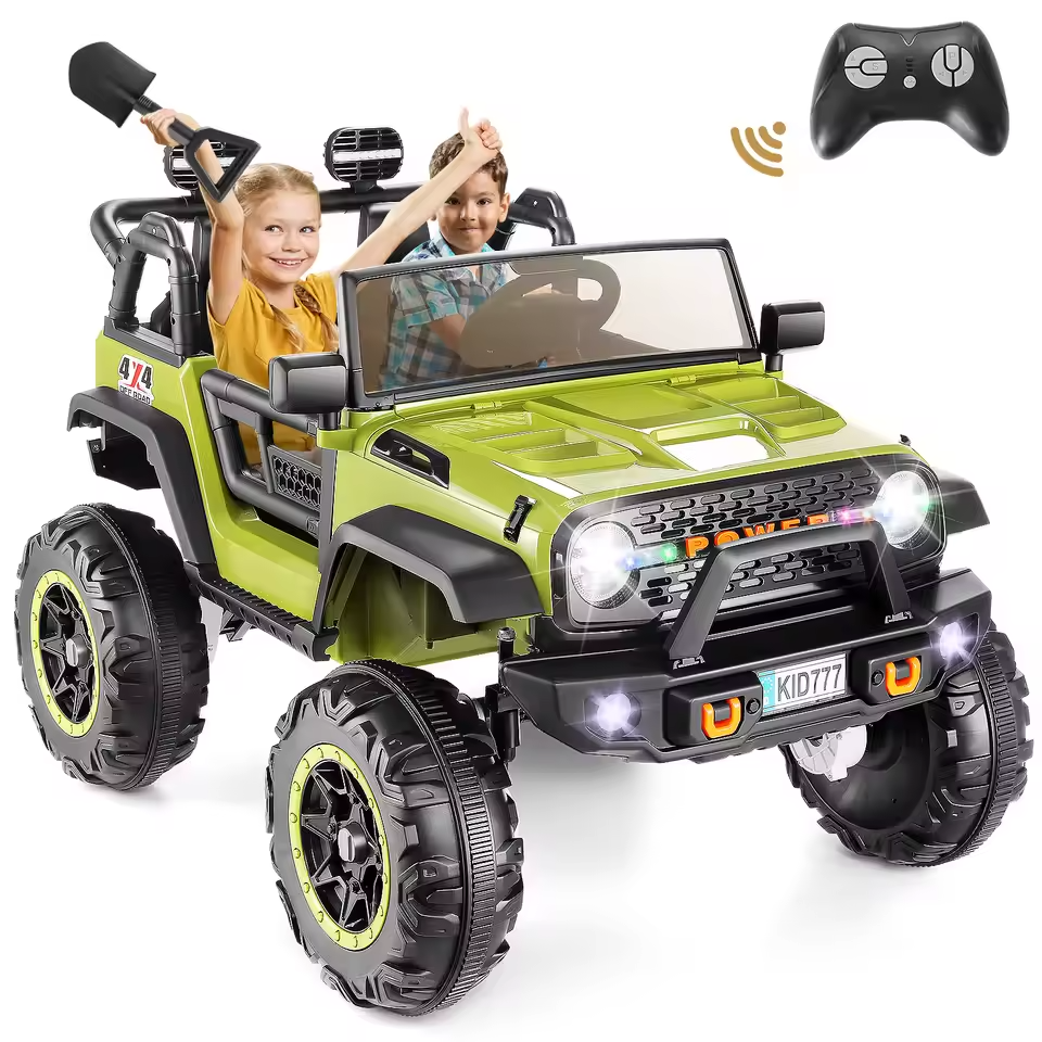 24V 2-Seater Kids Ride-On Jeep | 4×100W Motors, Remote Control, Music, 4WD/2WD