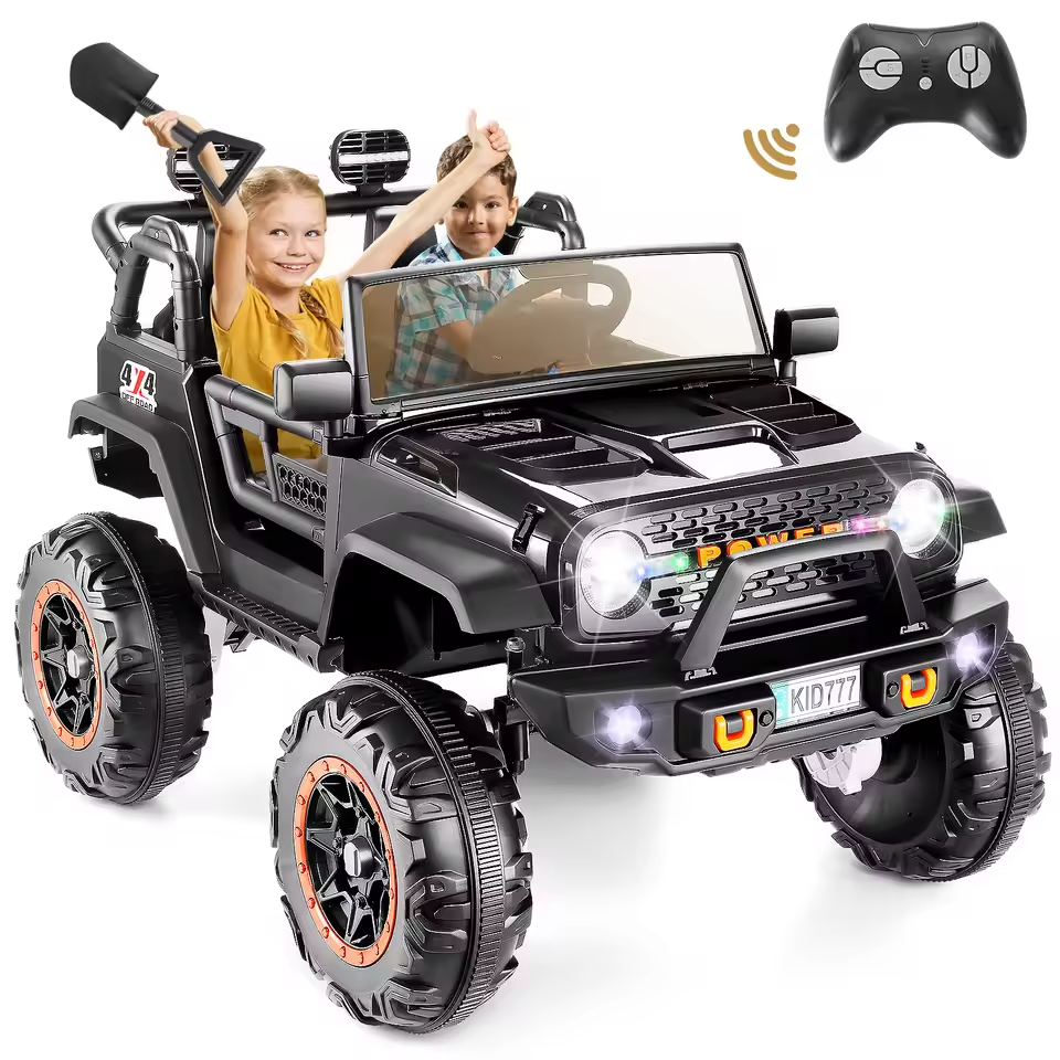 24V 2-Seater Kids Ride-On Jeep | 4×100W Motors, Remote Control, Music, 4WD/2WD