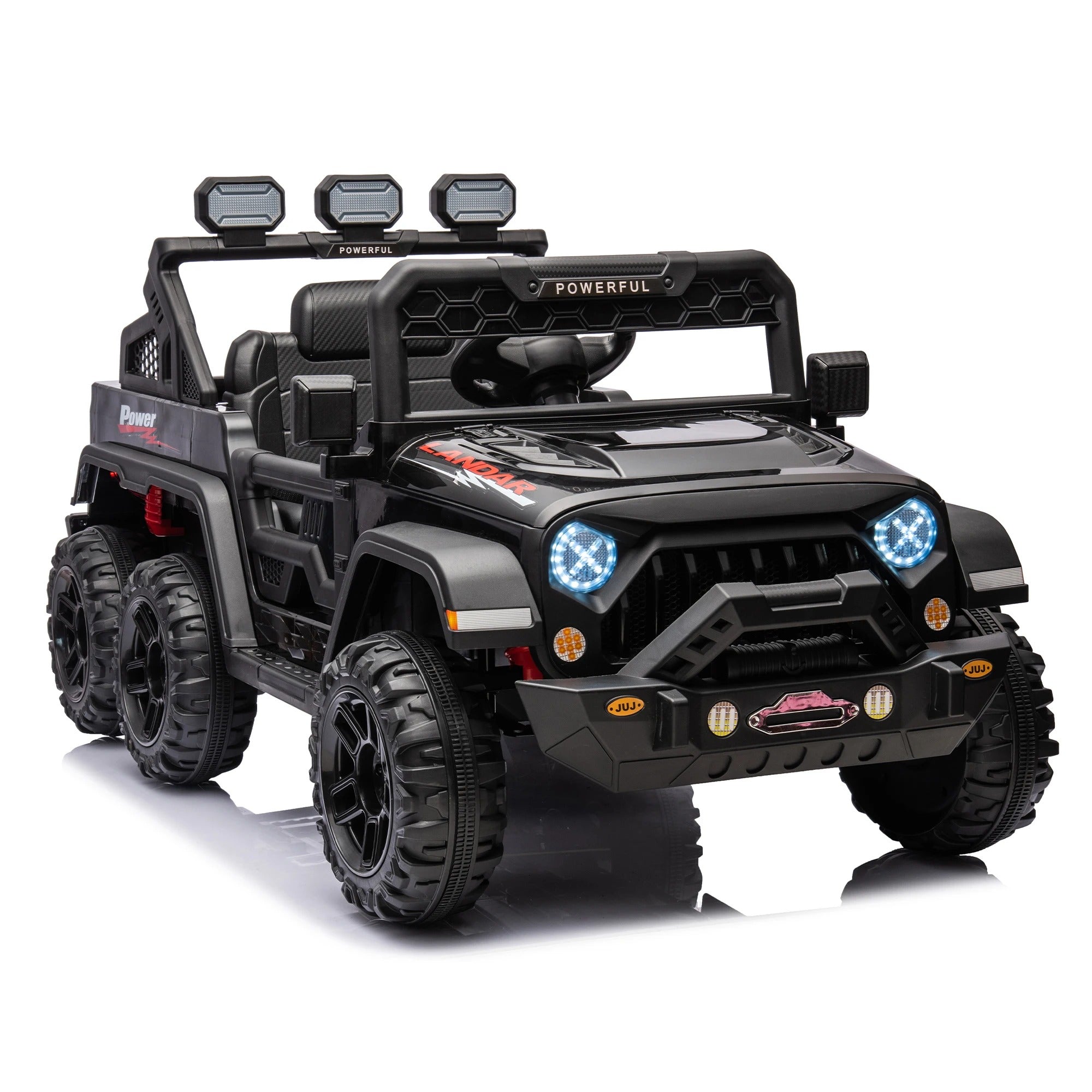 24V Ride On Truck Car With Remote Control, 4WD Electric Vehicle With Music, Spacious Storage In The Rear For Kids Gifts