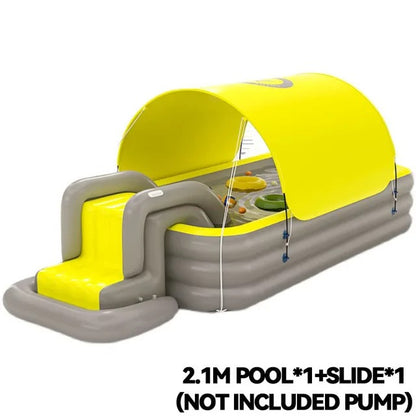 Large Summer Swimming Pool Inflatable Large Pools For Family With Slide Inflatable Toys Water Game Outdoor Games Baby Pool