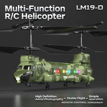 RC Helicopter LM19-D LED Lights 480P Camera Hd Aerial Photography 2.4g Remote Control Aircraft Model Toys for Boys Children Gift