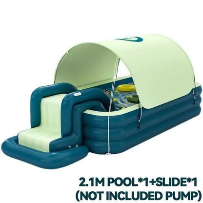 Large Summer Swimming Pool Inflatable Large Pools For Family With Slide Inflatable Toys Water Game Outdoor Games Baby Pool