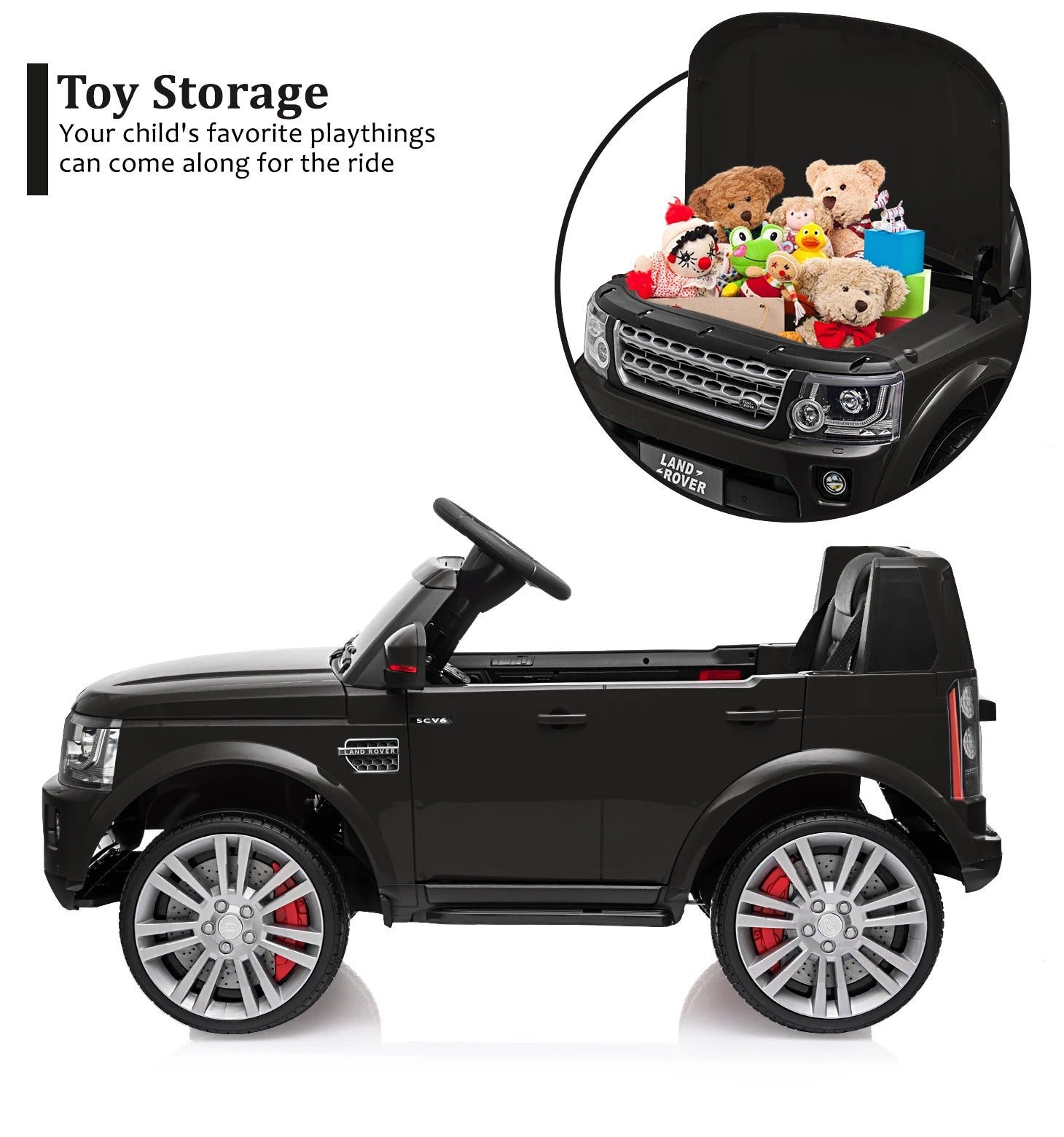 12V 4.5 MPH Ride on Toys for toddlers 3-8 Kids Electric Car with Parent Remote Control Music Player MP3 LED Lights