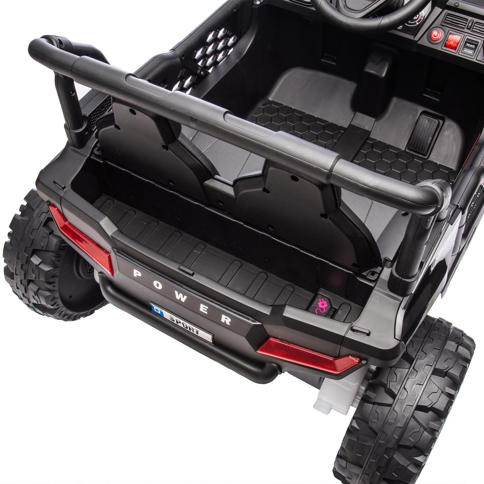 24V Kids Ride-On Car with Remote Control, Bluetooth, Music, Suspension & Storage – Electric UTV Toy for Ages 3+