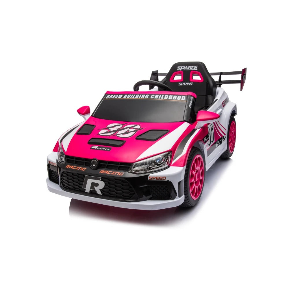 Kids Cars Electric in Ride on 12V4A 20W*2 One Button Start, Two Doors Can Open, 2.4G R/C, Seat Belt Four Wheel Absorber