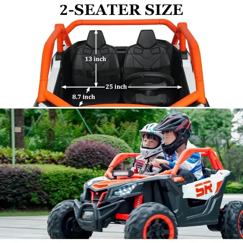 24V 2-Seater 4WD Kids Ride-On UTV – Electric Vehicle with Remote Control, EVA Tires & Spring Suspension