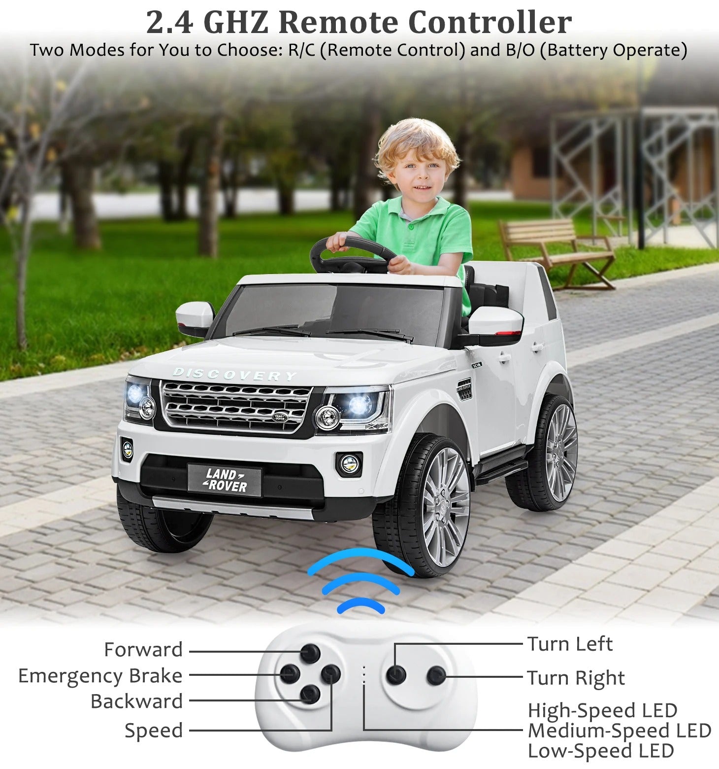 12V 4.5 MPH Ride on Toys for toddlers 3-8 Kids Electric Car with Parent Remote Control Music Player MP3 LED Lights