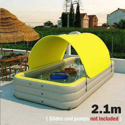 Large Summer Swimming Pool Inflatable Large Pools For Family With Slide Inflatable Toys Water Game Outdoor Games Baby Pool
