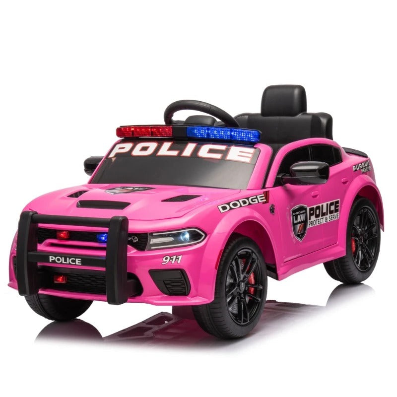 12V - Licensed Kids Ride on Police Car - 4 Wheel Suspension