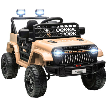 12V Pink Ride-On Truck for Kids – Remote Control, Spring Suspension & LED Lights