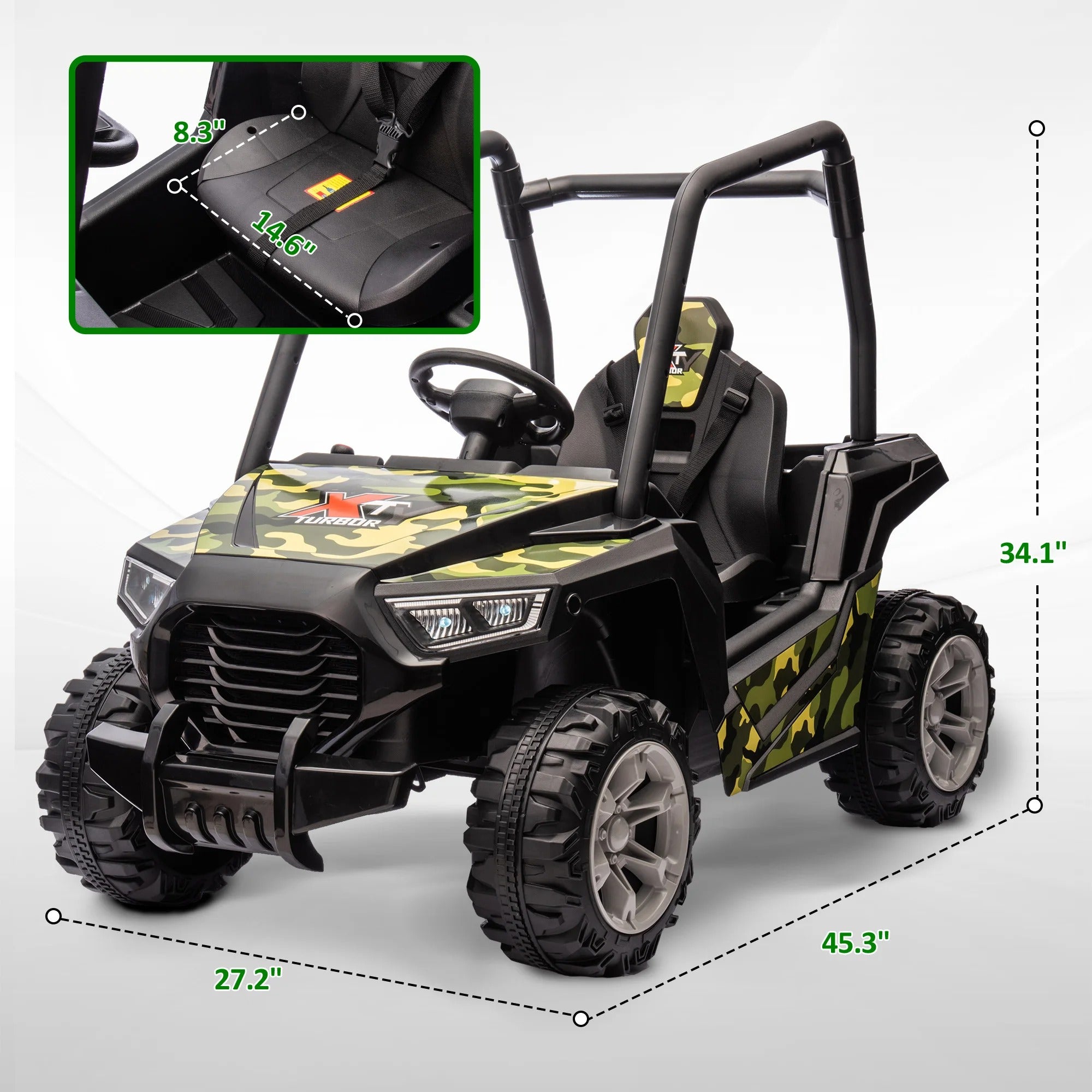 12V Kids Electric Ride-On Car – Parental Remote Control & Spring Suspension