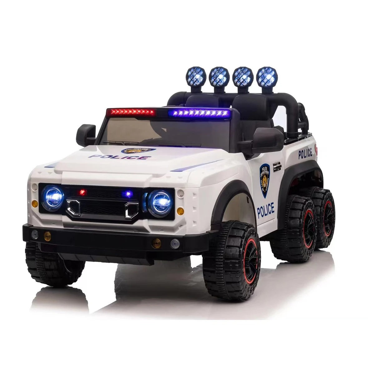 24V - Kids Ride On Police Car | Parents Remote Control | Anti-Collision Bar