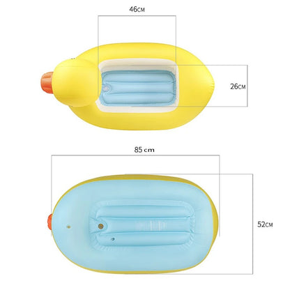 Infant Cartoon Inflatable Duck Bathing Pool (Suitable For 0-3 Years Old Baby)