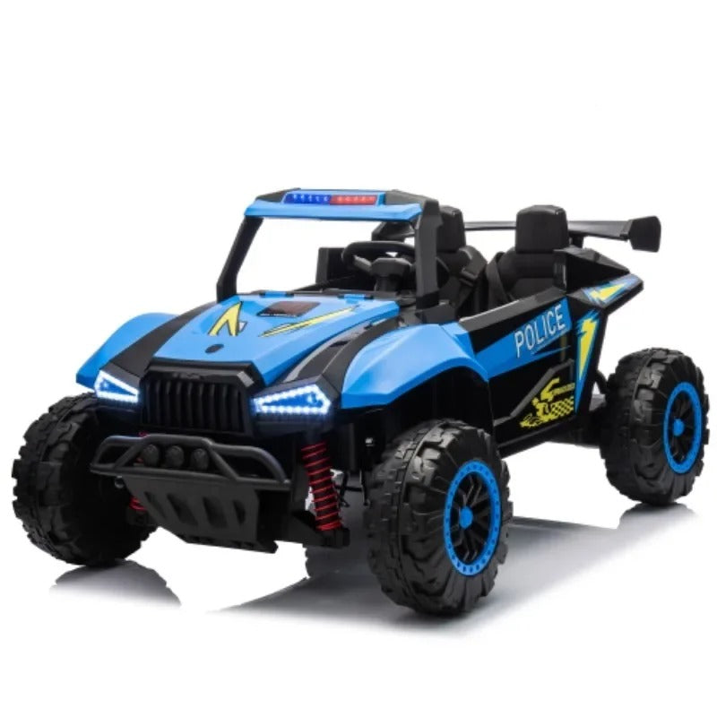 24V 2-Seater Kids Ride-On Police UTV – Electric ATV with Parental Control, 2WD & 4-Wheel Suspension