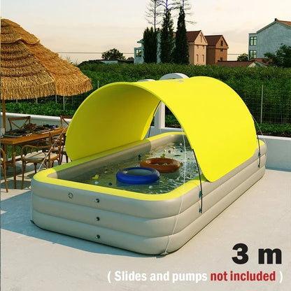 Large Summer Swimming Pool Inflatable Large Pools For Family With Slide Inflatable Toys Water Game Outdoor Games Baby Pool