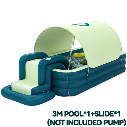 Large Summer Swimming Pool Inflatable Large Pools For Family With Slide Inflatable Toys Water Game Outdoor Games Baby Pool