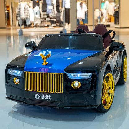 12V Electric 4-Wheel Ride-On Car for Ages 1–8 – Remote Control, Music & LED Lights