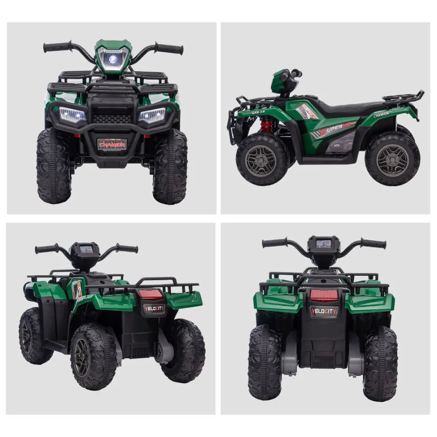Kids 12V Ride-On ATV for Toddlers | Electric Vehicle with LED Lights, Music & Forward/Backward Drive