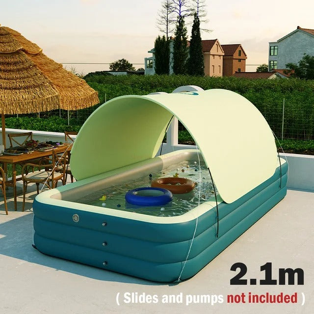 Large Summer Swimming Pool Inflatable Large Pools For Family With Slide Inflatable Toys Water Game Outdoor Games Baby Pool