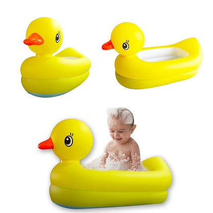 Infant Cartoon Inflatable Duck Bathing Pool (Suitable For 0-3 Years Old Baby)