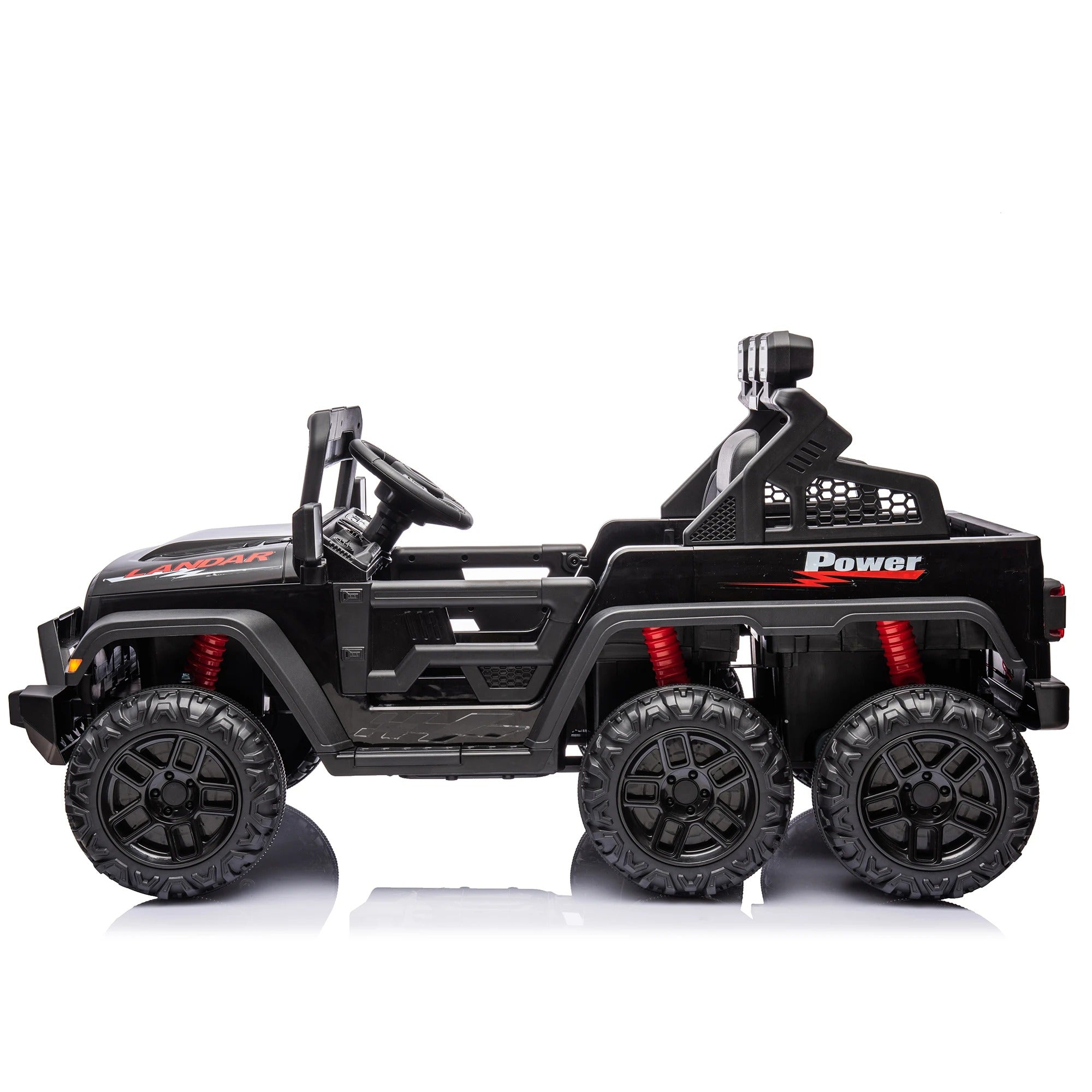 24V Ride On Truck Car With Remote Control, 4WD Electric Vehicle With Music, Spacious Storage In The Rear For Kids Gifts