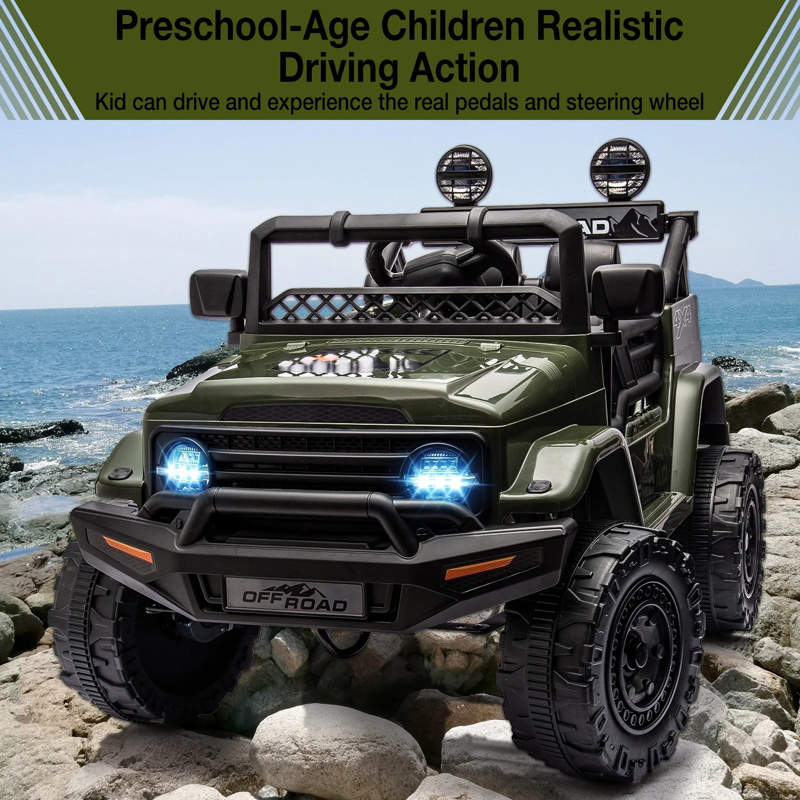 12V Kids Ride On Truck with Remote Control(for 3+ Year Kids)