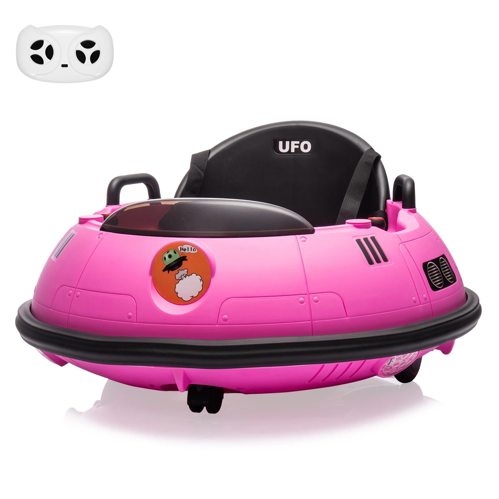 Ride On Bumper Car,12V Electric Toddlers Car with Remote Control,Safety Belt,Music,Flashing Lights, 360° Spin, Bumper Car for To