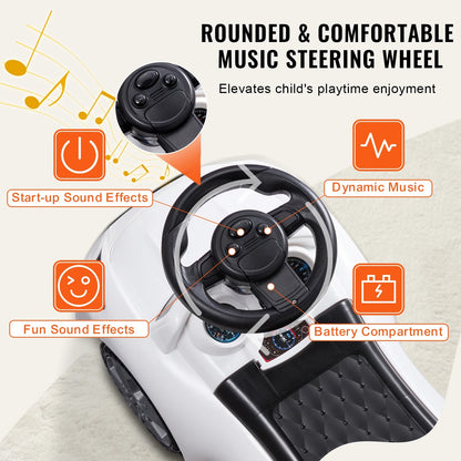 VEVOR Ride On Push Car Classic Kids Ride On Toy Car with Music Steering Wheel for Toddlers Boys Girls Ages 1-3
