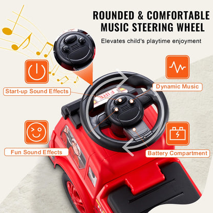 VEVOR Ride On Push Car Kids Ride On Car with Music Steering Wheel & Under Seat Storage for Toddlers Ages 1-3 Ride Racer